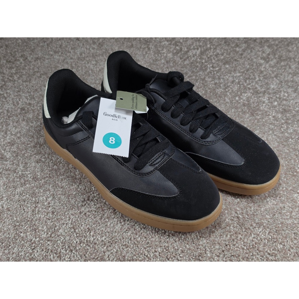 Goodfellow & Co Finlay Mens Black Gum Sole Sneakers Shoes Size 8 NEW
